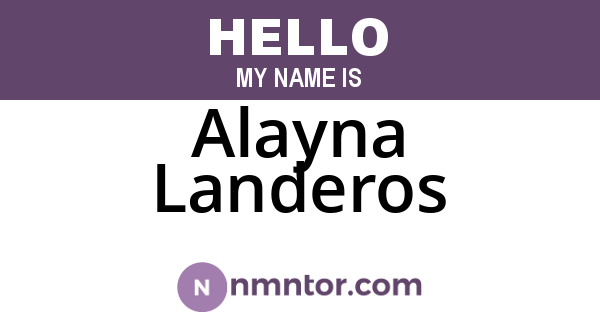 Alayna Landeros