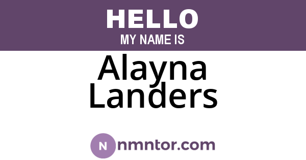 Alayna Landers