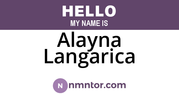 Alayna Langarica