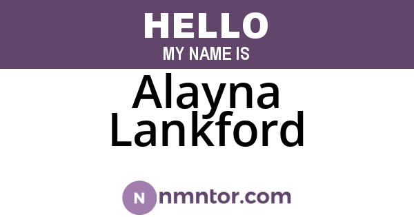 Alayna Lankford