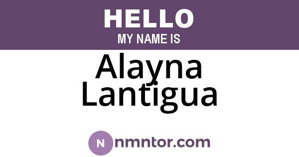 Alayna Lantigua