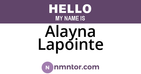 Alayna Lapointe