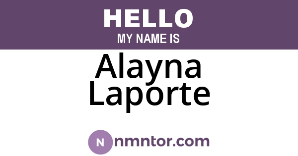 Alayna Laporte