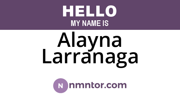 Alayna Larranaga