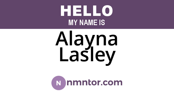 Alayna Lasley