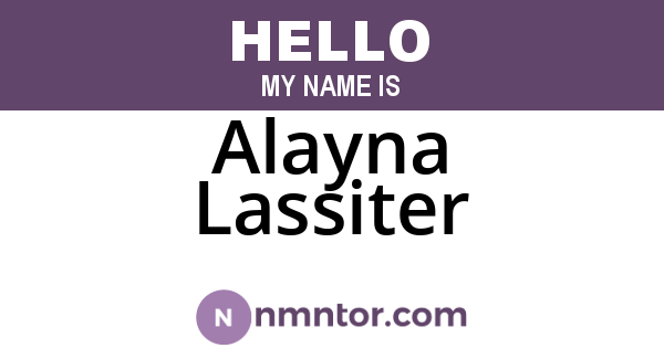 Alayna Lassiter
