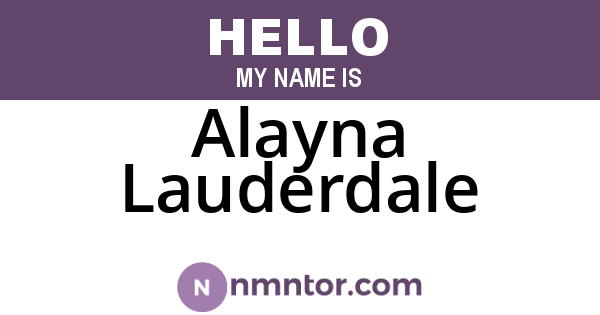 Alayna Lauderdale