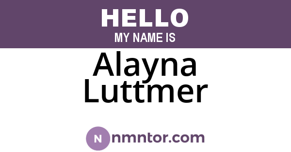 Alayna Luttmer