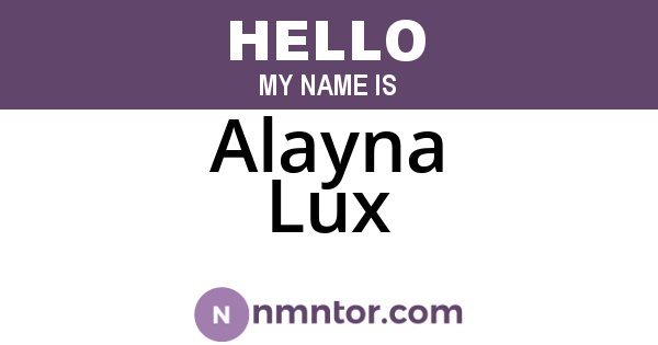 Alayna Lux