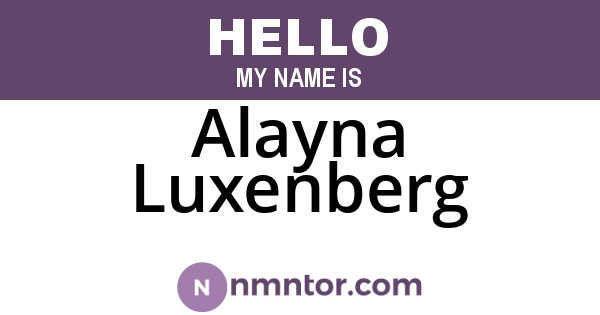 Alayna Luxenberg