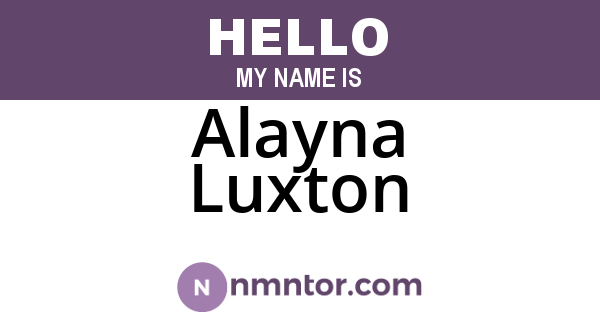Alayna Luxton