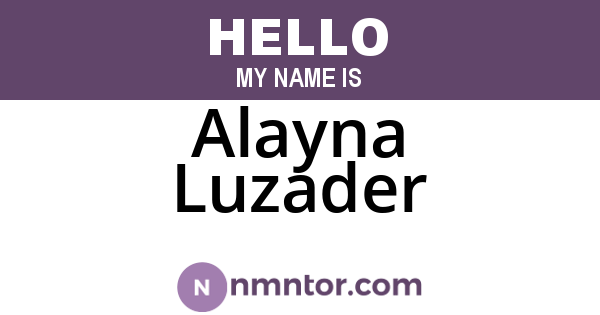 Alayna Luzader