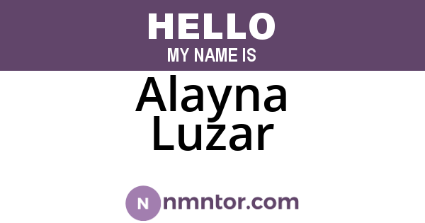 Alayna Luzar