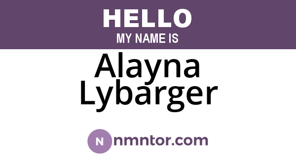 Alayna Lybarger