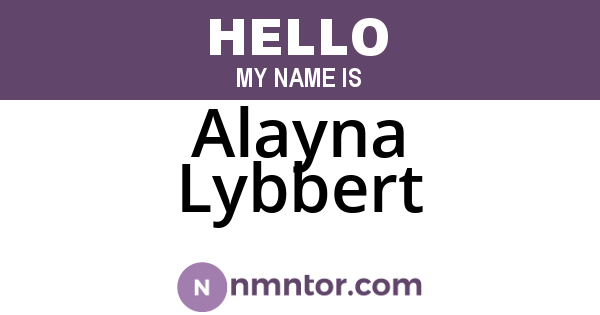 Alayna Lybbert