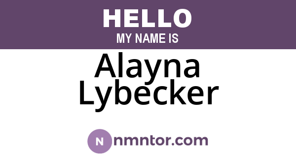 Alayna Lybecker