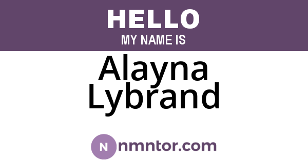 Alayna Lybrand