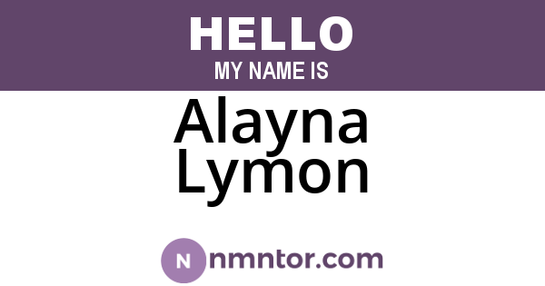 Alayna Lymon