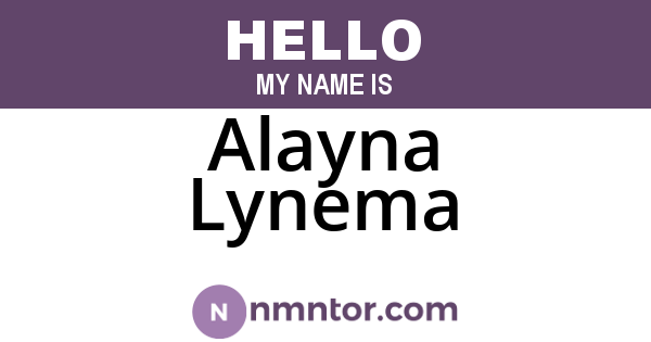 Alayna Lynema