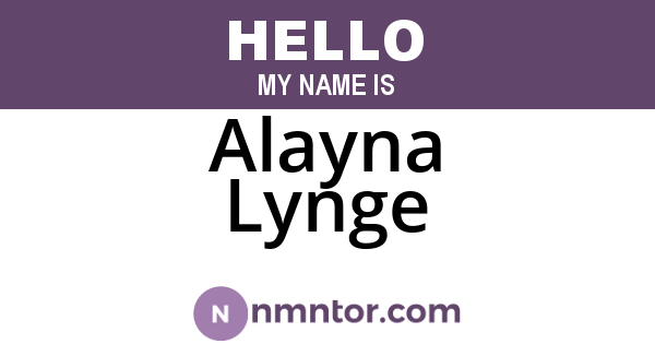 Alayna Lynge