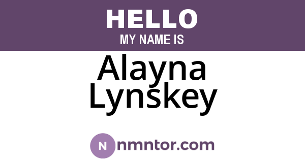 Alayna Lynskey