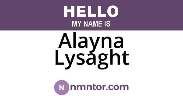 Alayna Lysaght