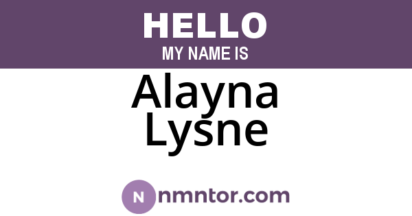 Alayna Lysne