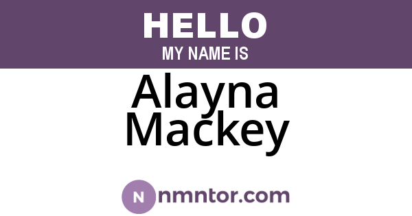Alayna Mackey