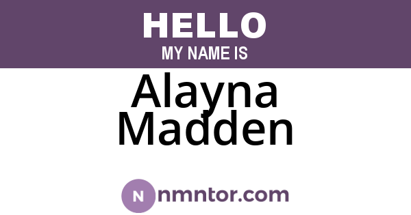 Alayna Madden