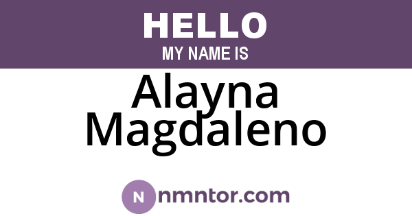 Alayna Magdaleno