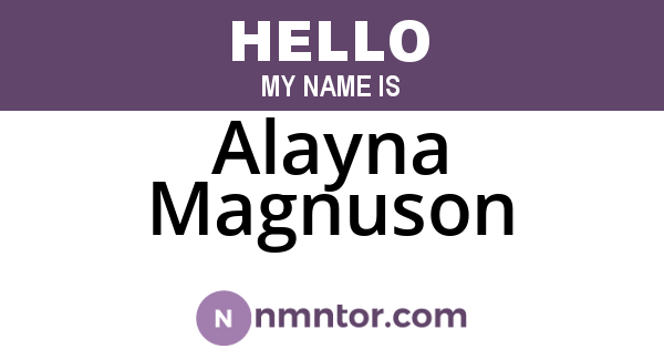 Alayna Magnuson