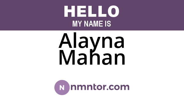 Alayna Mahan