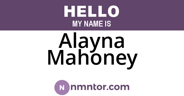 Alayna Mahoney