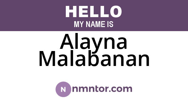 Alayna Malabanan