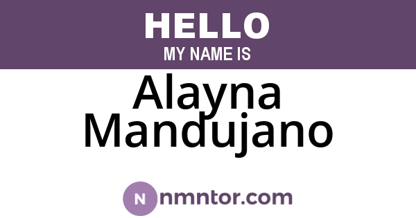 Alayna Mandujano