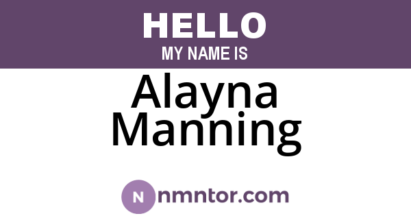 Alayna Manning