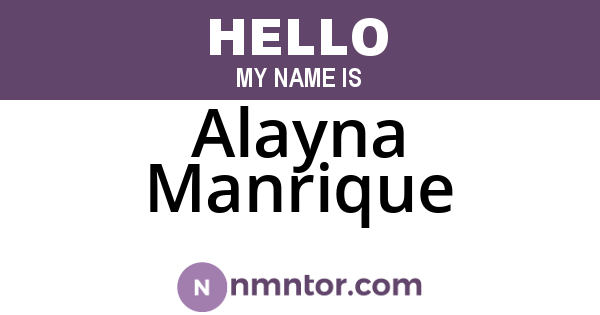 Alayna Manrique