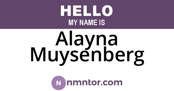 Alayna Muysenberg