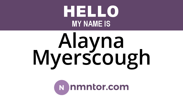Alayna Myerscough