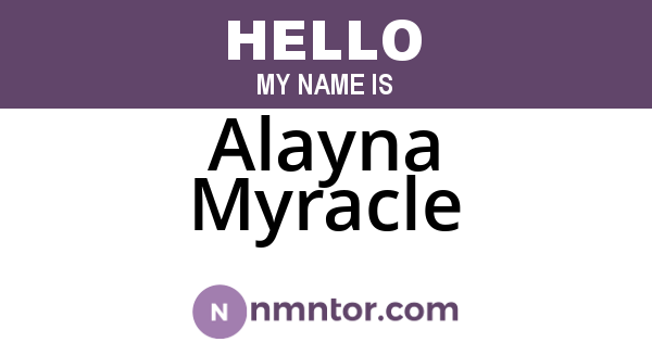 Alayna Myracle