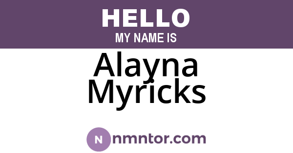 Alayna Myricks