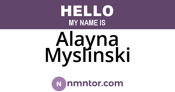 Alayna Myslinski