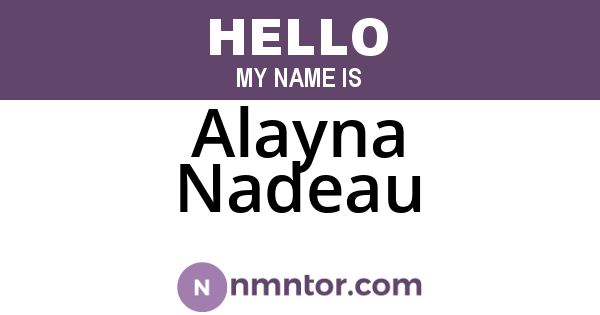 Alayna Nadeau