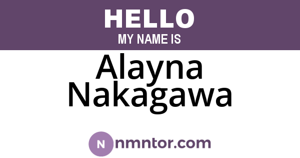 Alayna Nakagawa