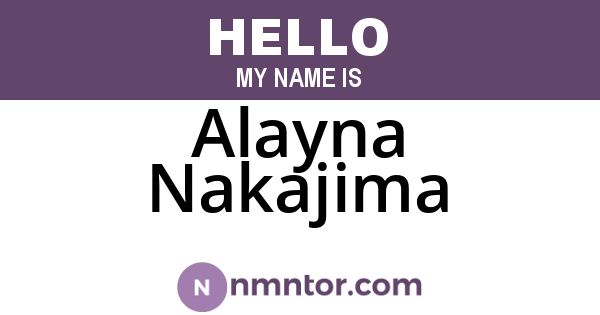 Alayna Nakajima