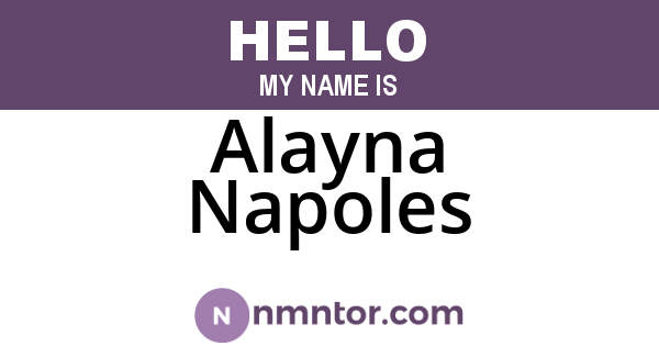 Alayna Napoles
