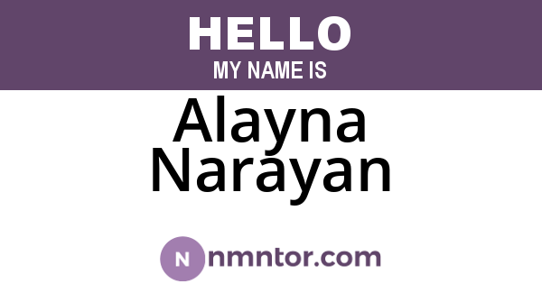 Alayna Narayan