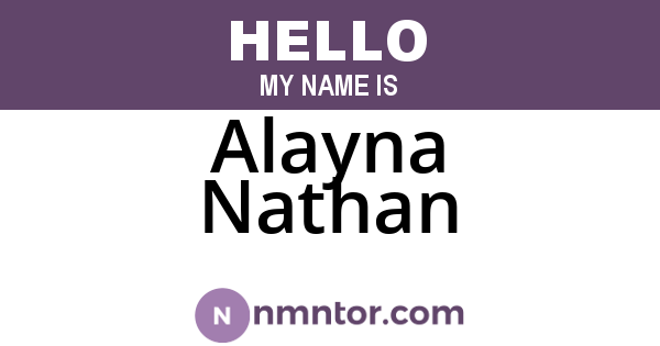Alayna Nathan