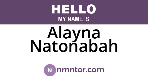Alayna Natonabah