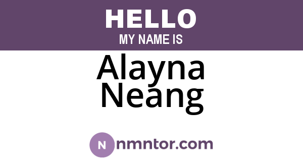 Alayna Neang